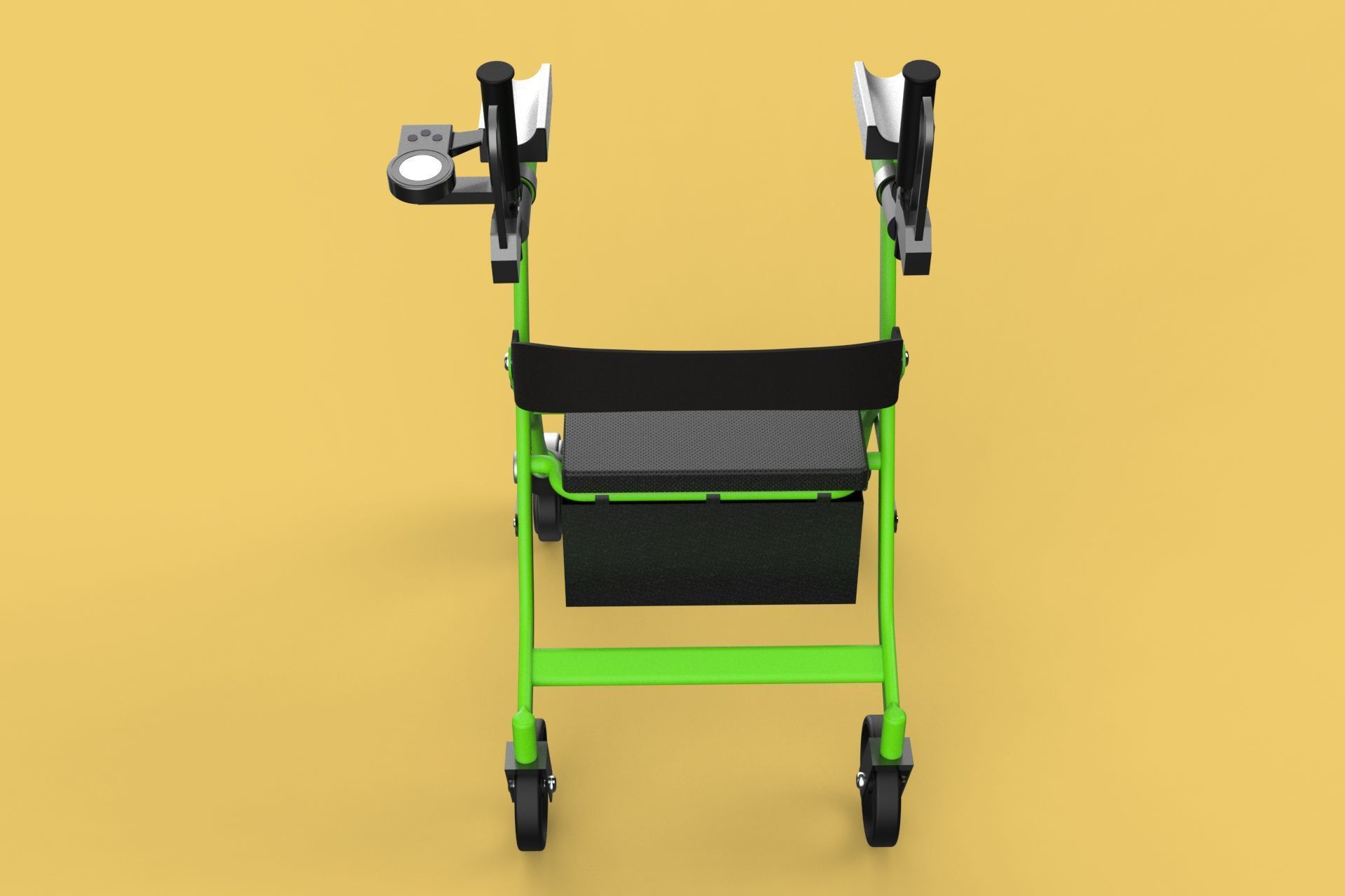 WHEELED WALKER ROLLATOR ROLLING FOLDABLE WALKING FRAME SEAT AID 3D model_3