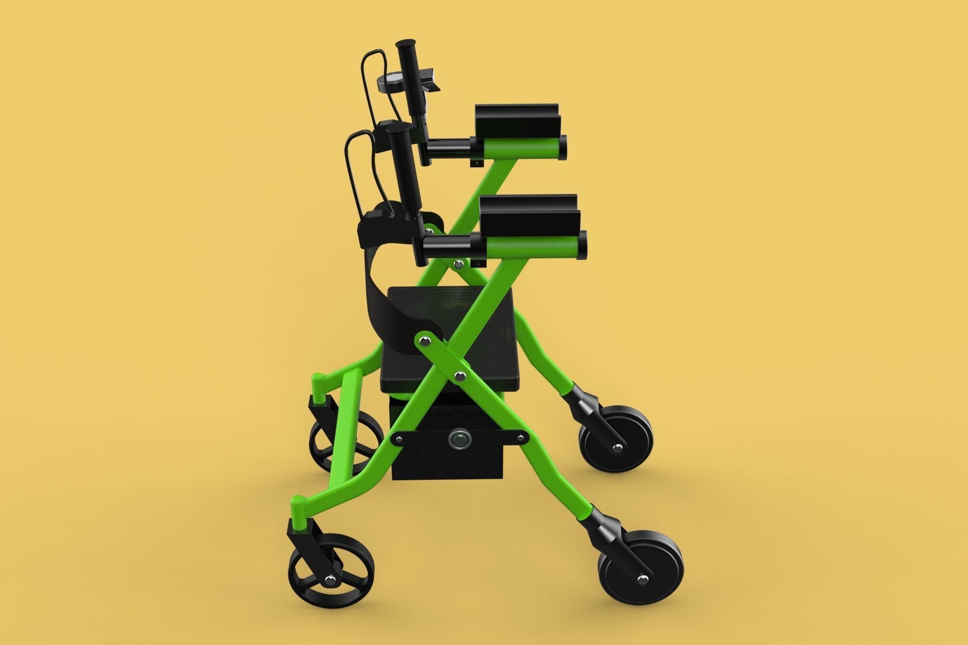 WHEELED WALKER ROLLATOR ROLLING FOLDABLE WALKING FRAME SEAT AID 3D model_26