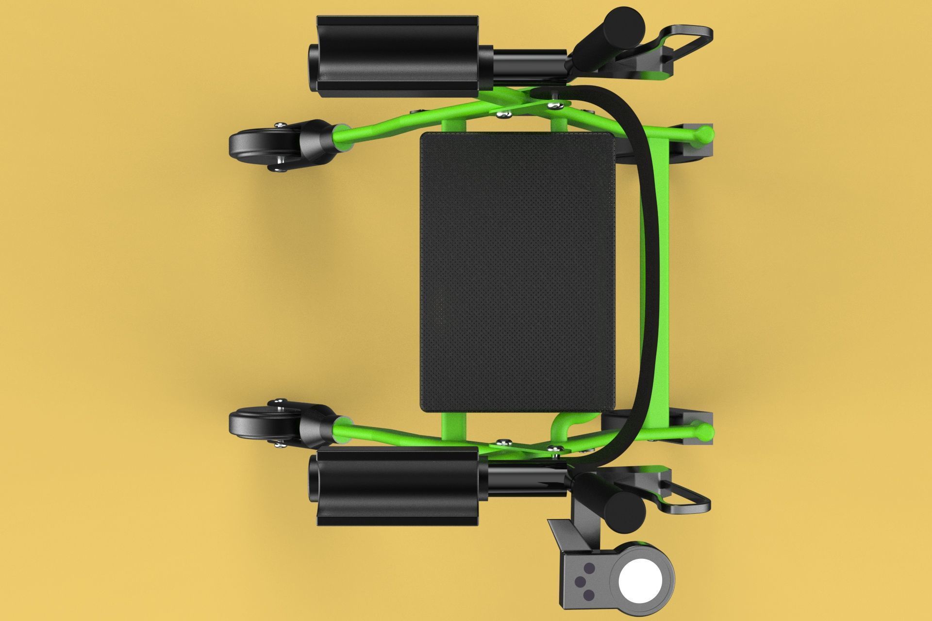 WHEELED WALKER ROLLATOR ROLLING FOLDABLE WALKING FRAME SEAT AID 3D model_4