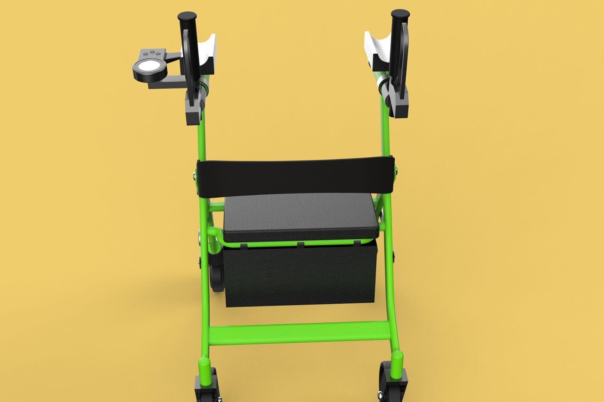 WHEELED WALKER ROLLATOR ROLLING FOLDABLE WALKING FRAME SEAT AID 3D model_21