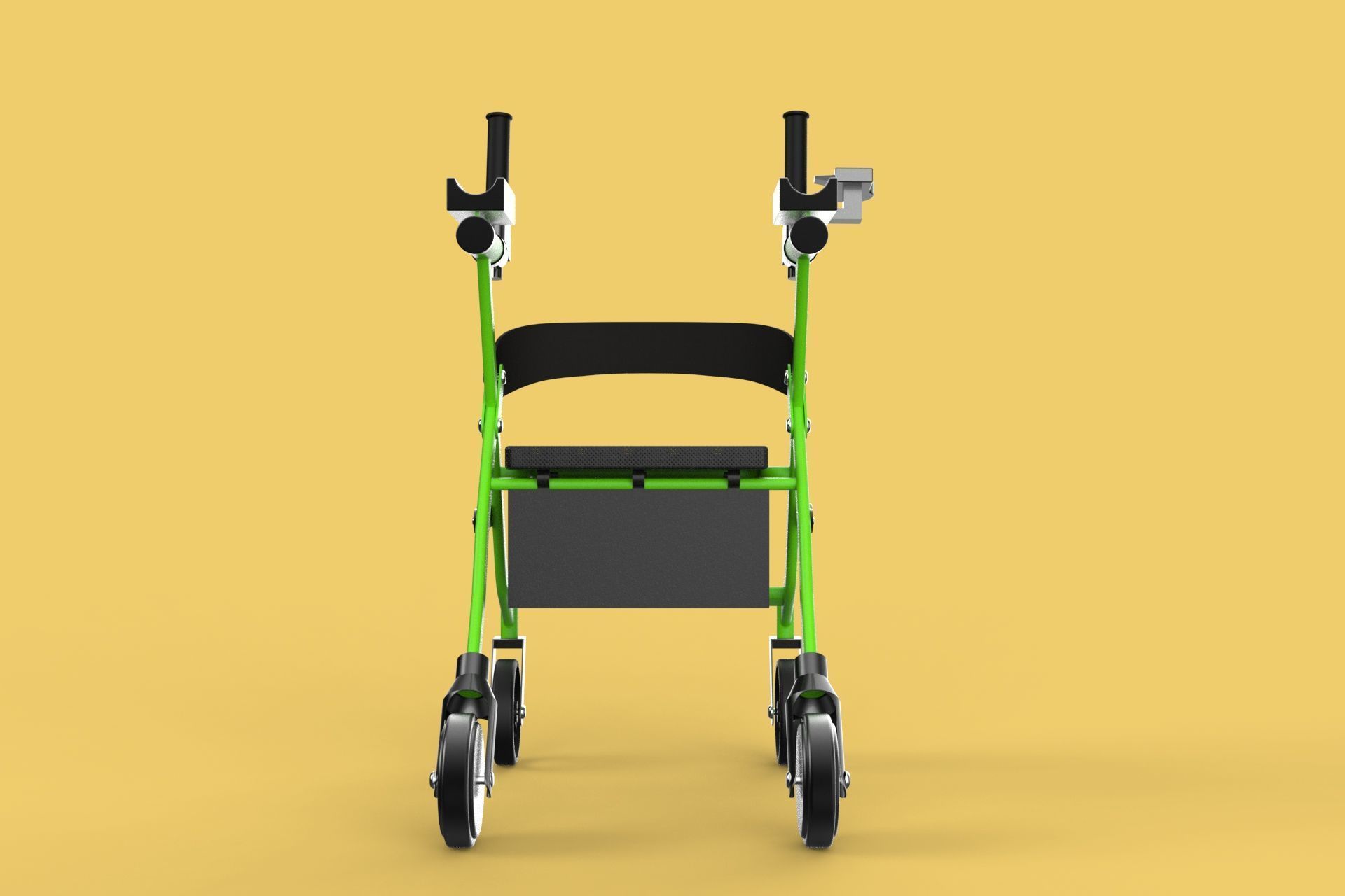 WHEELED WALKER ROLLATOR ROLLING FOLDABLE WALKING FRAME SEAT AID 3D model_27