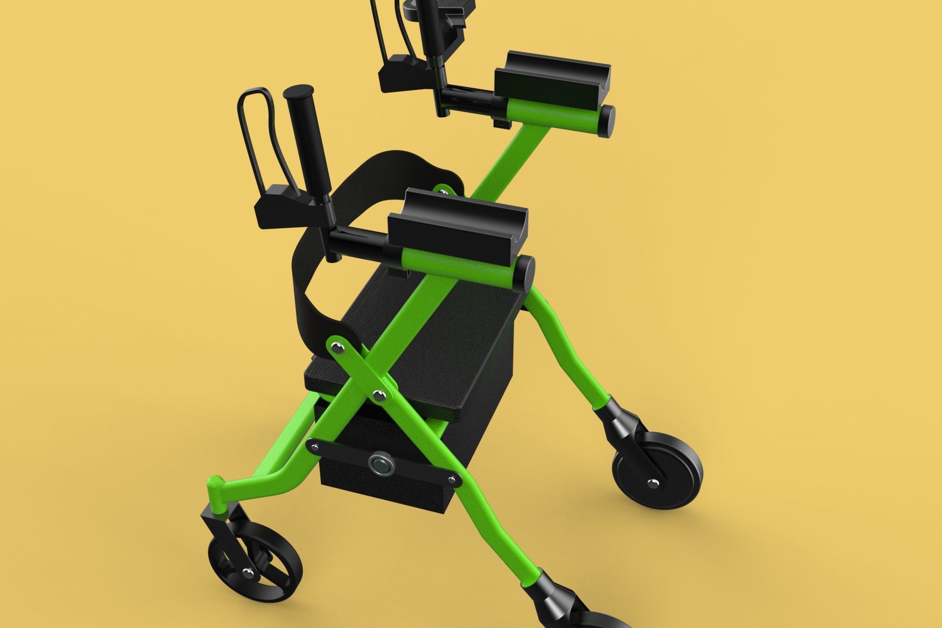 WHEELED WALKER ROLLATOR ROLLING FOLDABLE WALKING FRAME SEAT AID 3D model_18