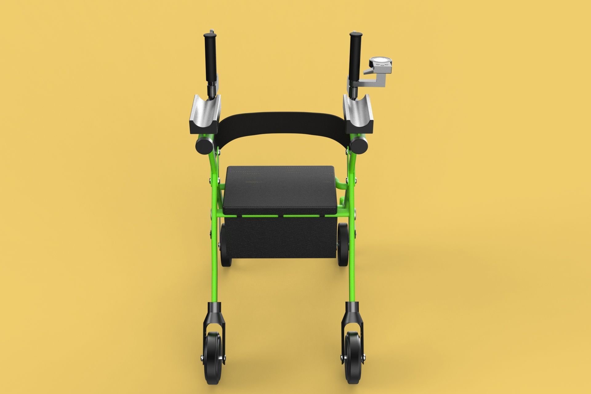 WHEELED WALKER ROLLATOR ROLLING FOLDABLE WALKING FRAME SEAT AID 3D model_29