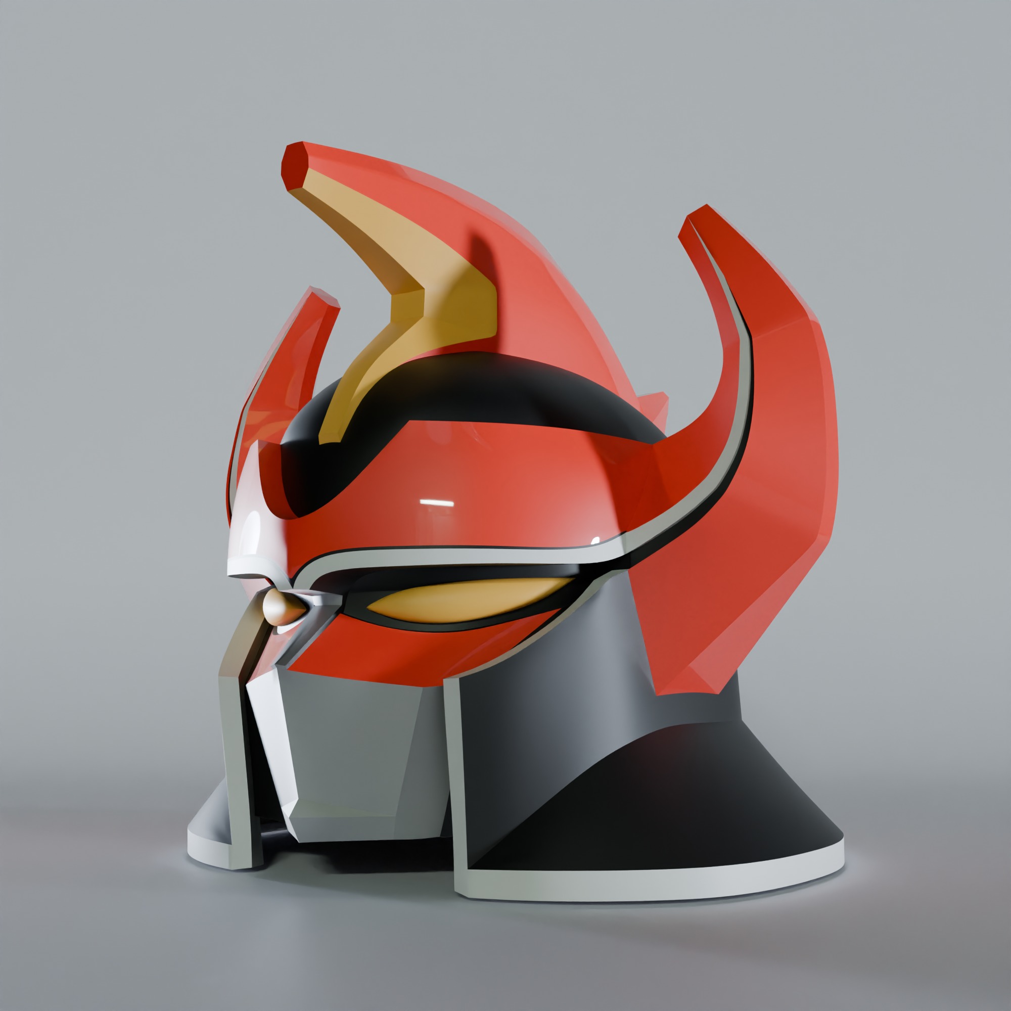 Daizyujin Megazord Wearable Helmet Cosplay 3D print model_1