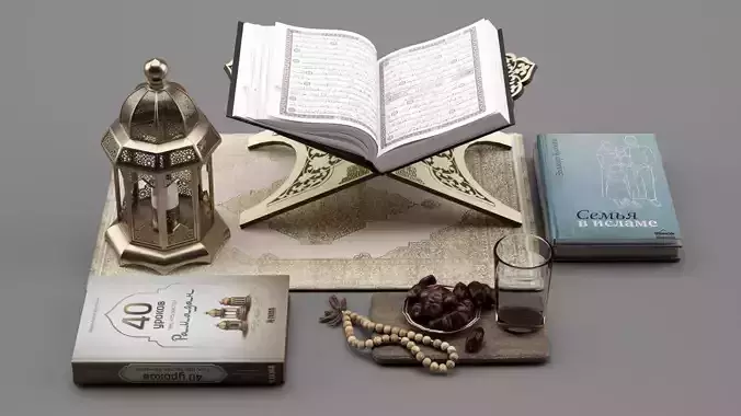 Decorative Set of Iftar in the month of Ramadan 3D model
