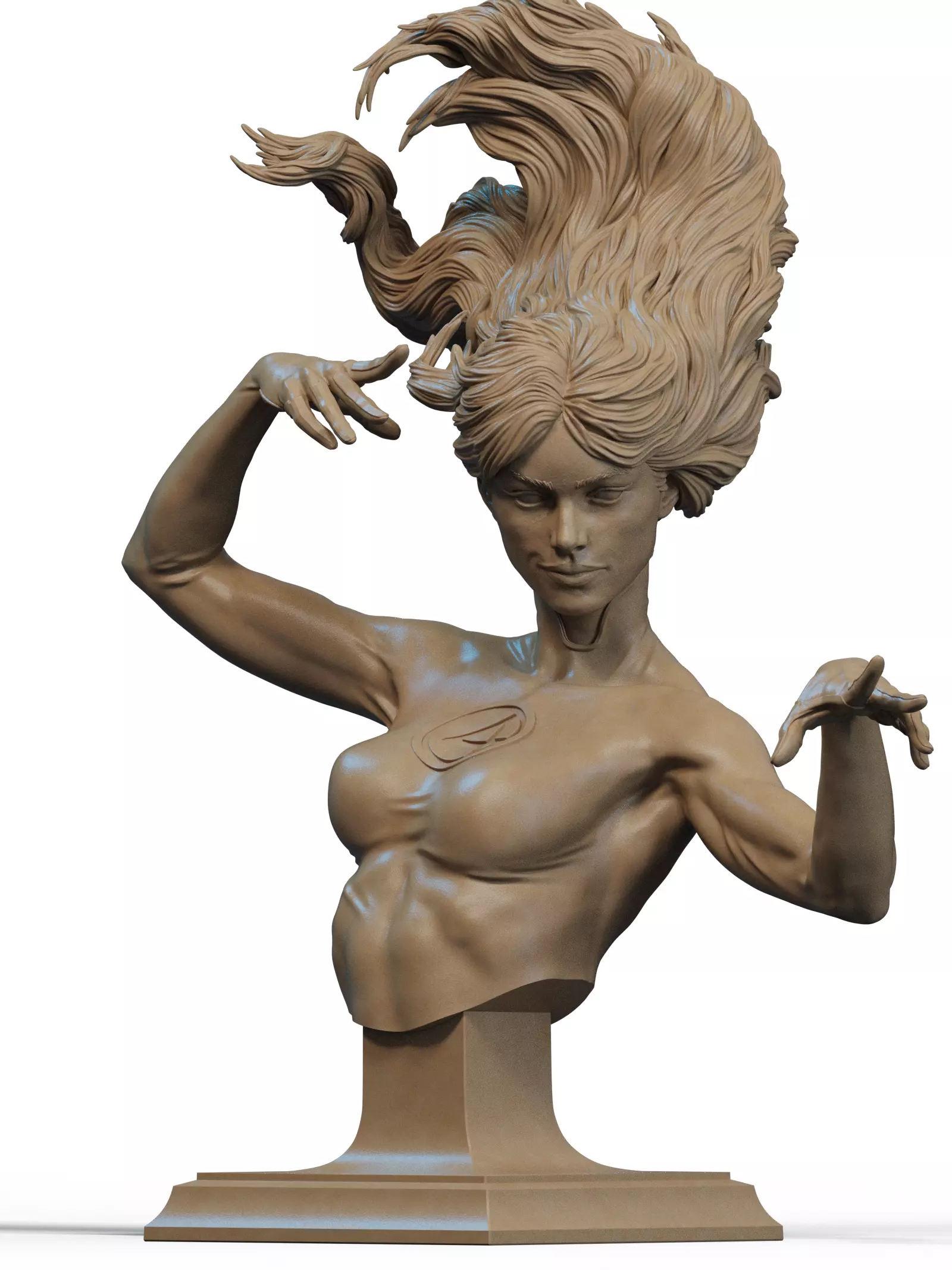 Invisible Woman Bust 3D Print 3D print model_0
