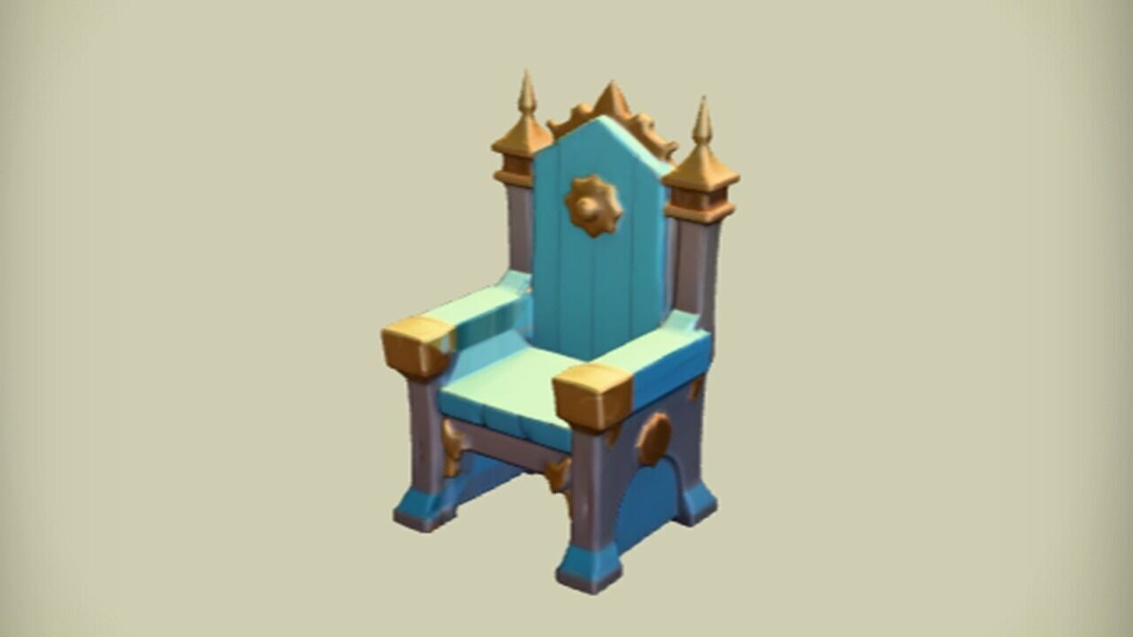 ornate wooden throne 3d Game Ready Model 3D model_7