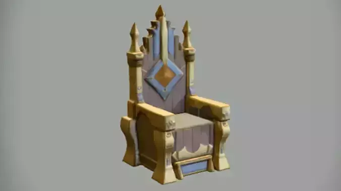 ornate wooden throne