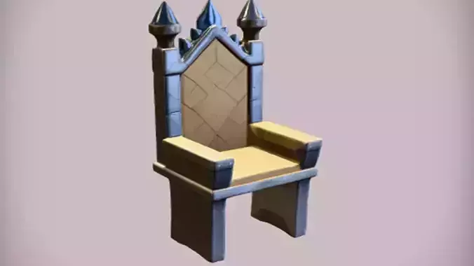 ornate throne with spikes