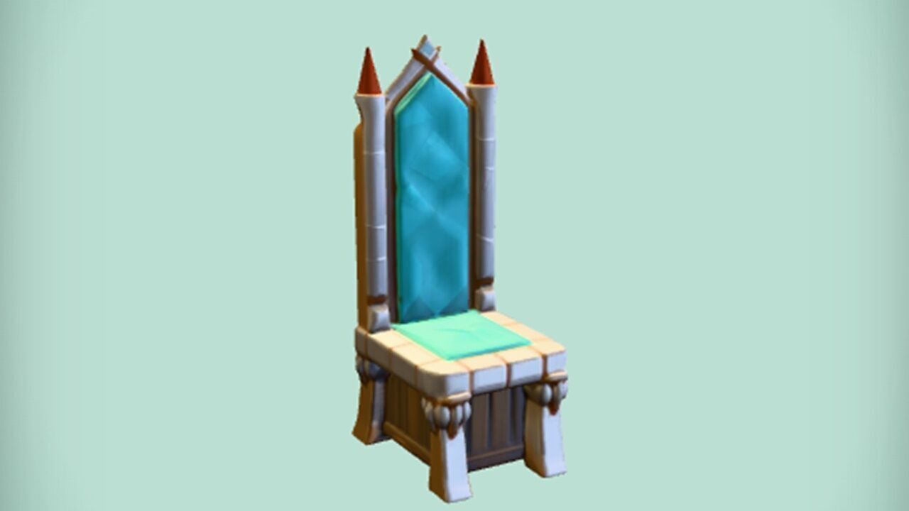 ornate throne chair 3D model_7