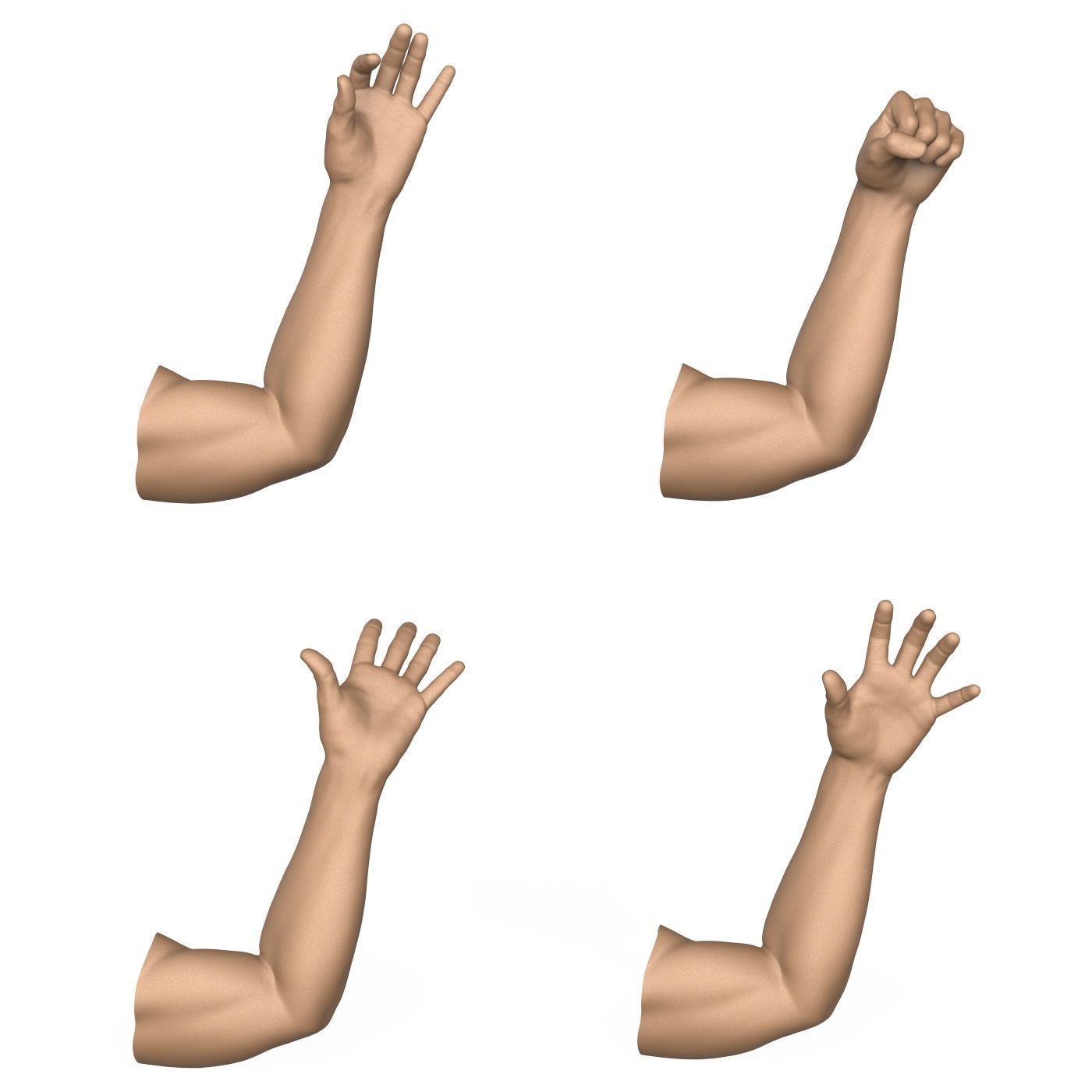 3D Print Ready 40 Man Hand Pose Collection 3D print model_1