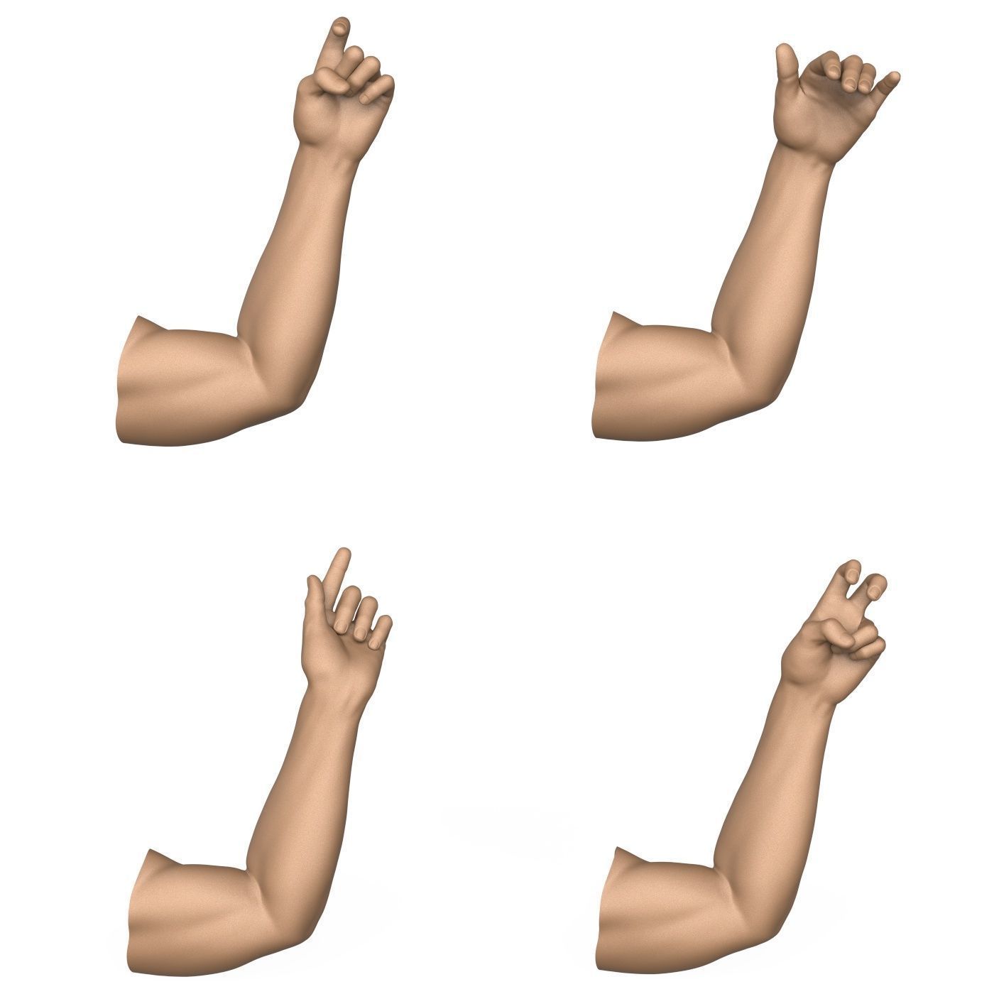 3D Print Ready 40 Man Hand Pose Collection 3D print model_4