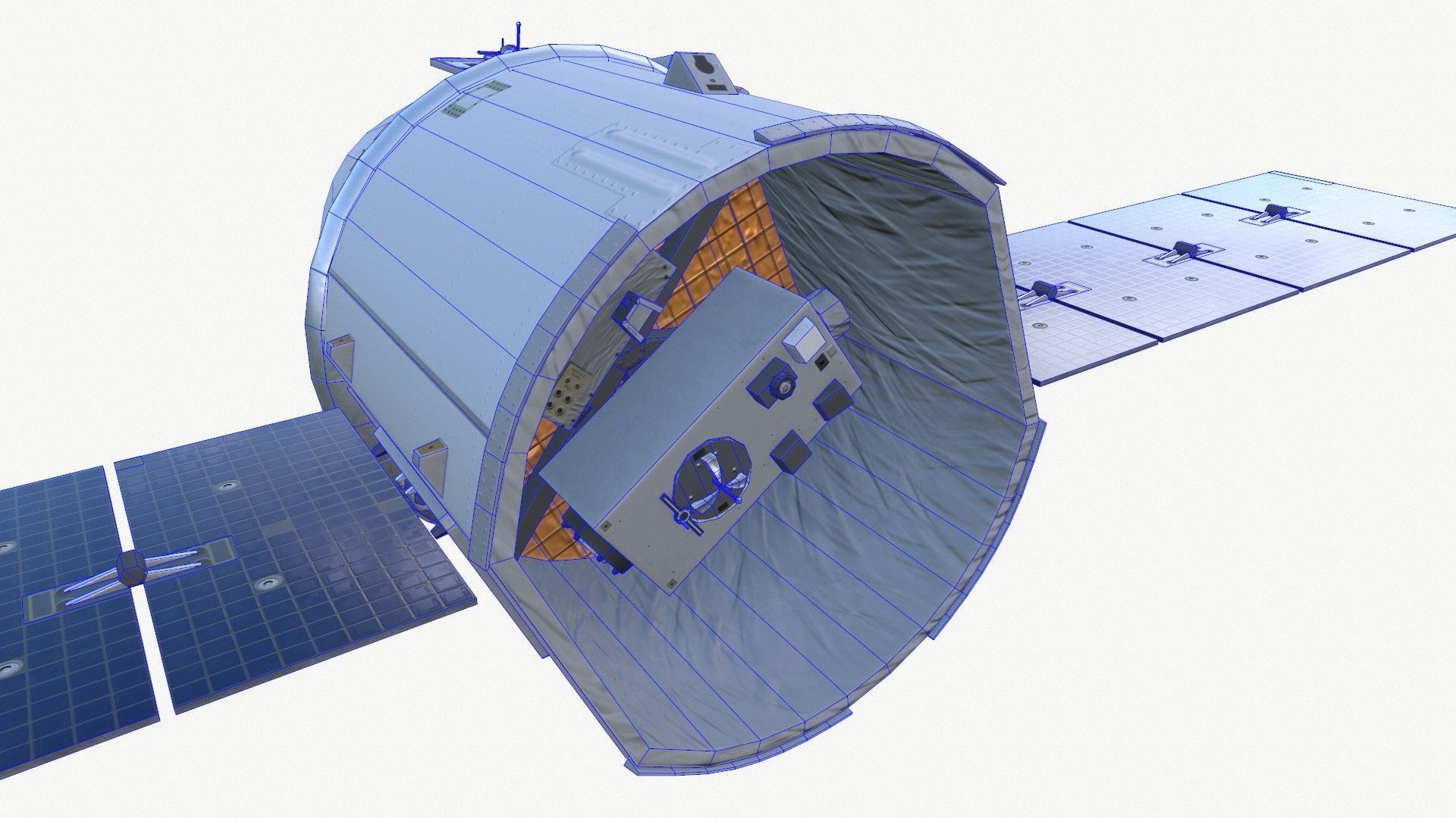 SpaceX Dragon Spacecraft Low-poly 3D model_13