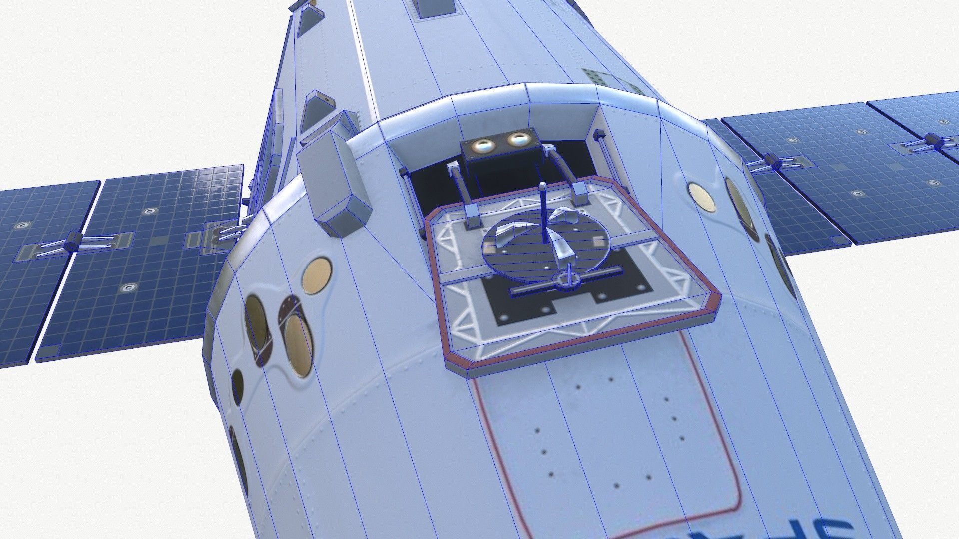 SpaceX Dragon Spacecraft Low-poly 3D model_14