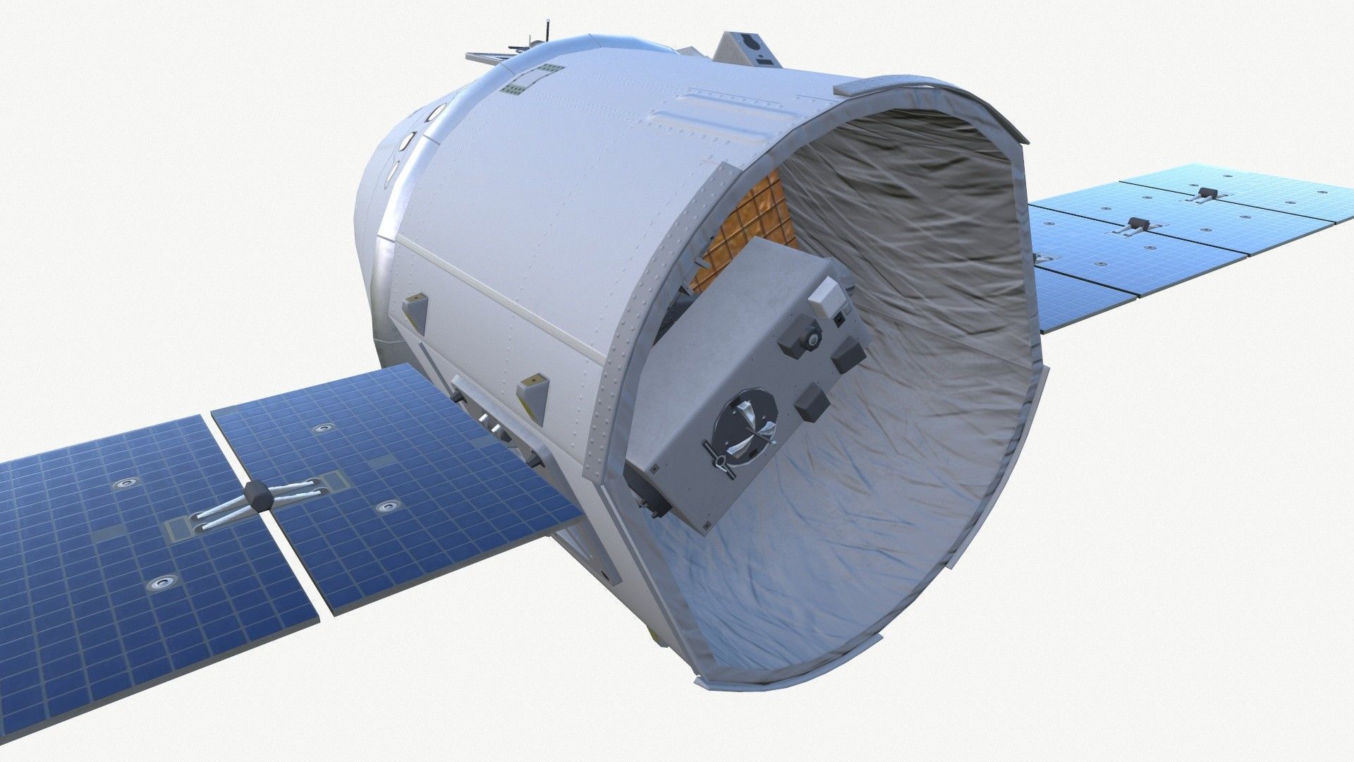 SpaceX Dragon Spacecraft Low-poly 3D model_3