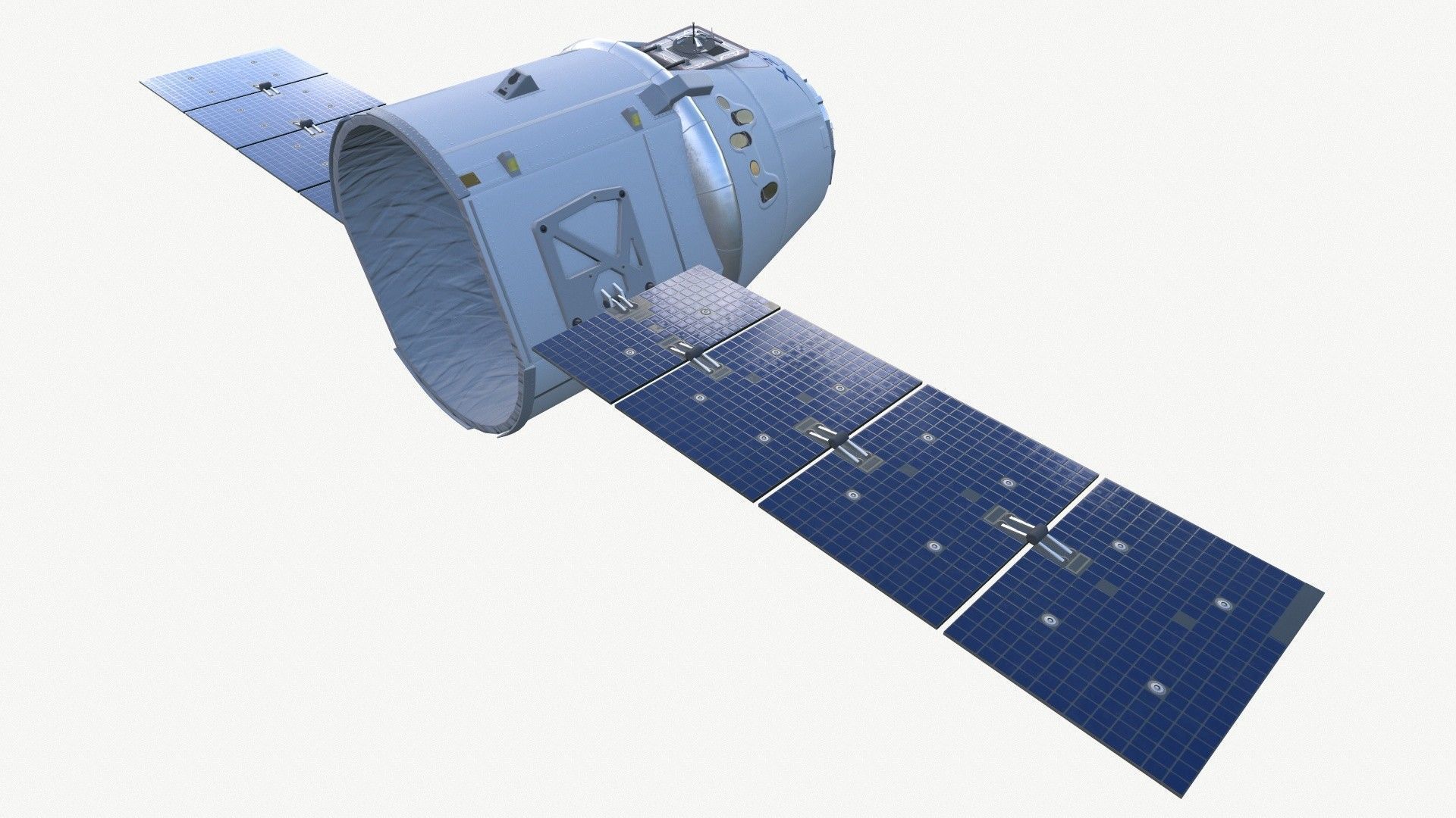 SpaceX Dragon Spacecraft Low-poly 3D model_6