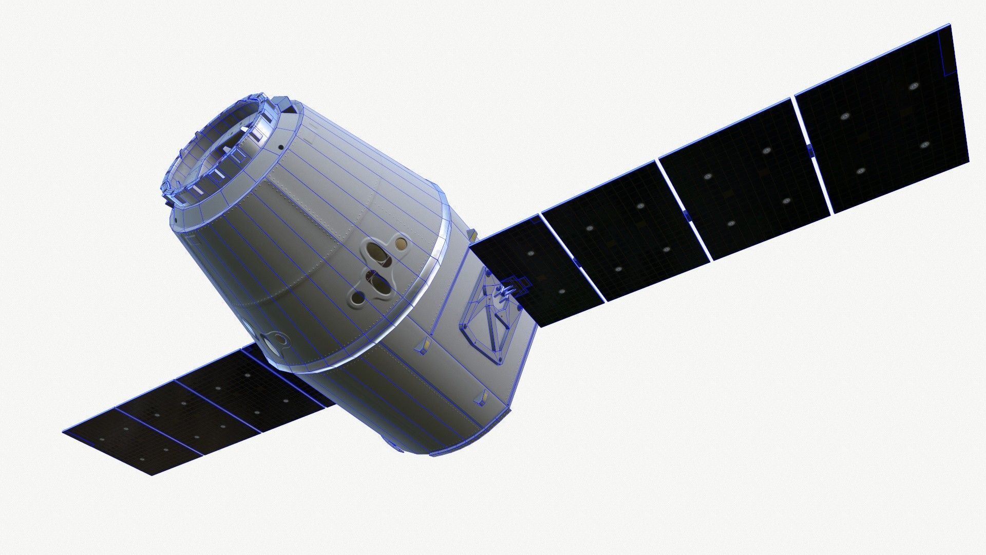 SpaceX Dragon Spacecraft Low-poly 3D model_12