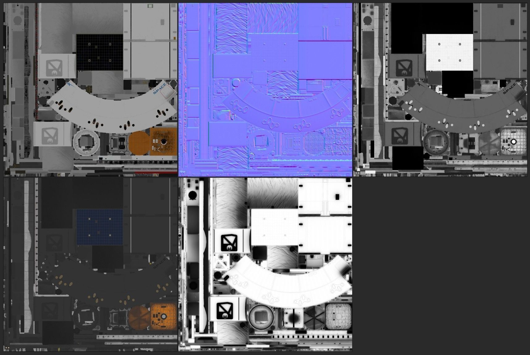 SpaceX Dragon Spacecraft Low-poly 3D model_19