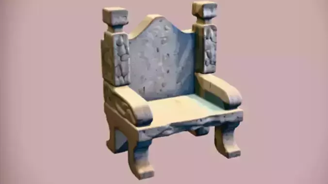 ornate stone throne