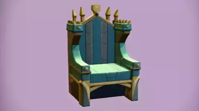 ornate medieval style throne 