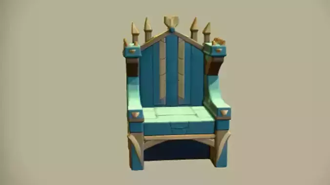 ornate medieval style throne