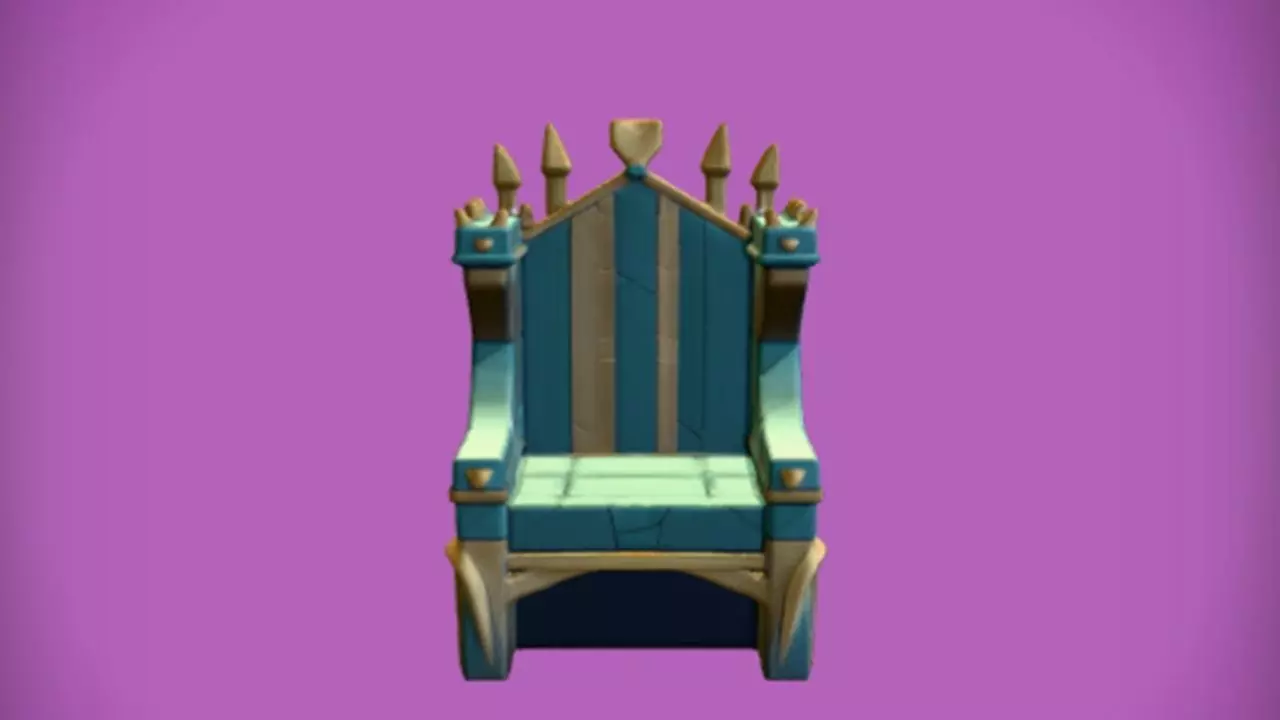 ornate fantasy throne 3D model_0