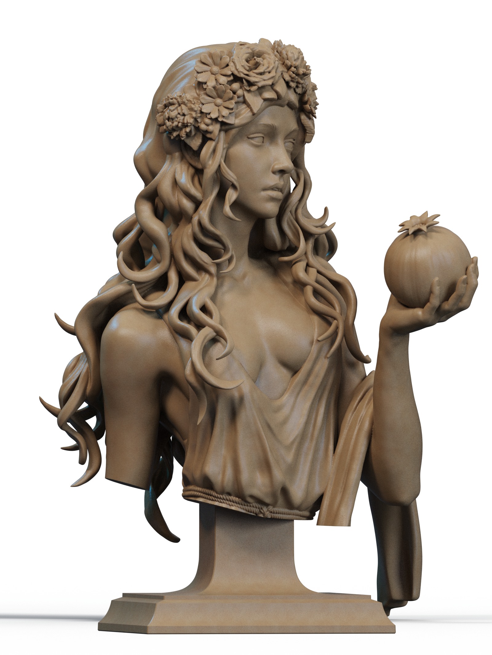 Persephone Bust 3D Print 3D print model_2
