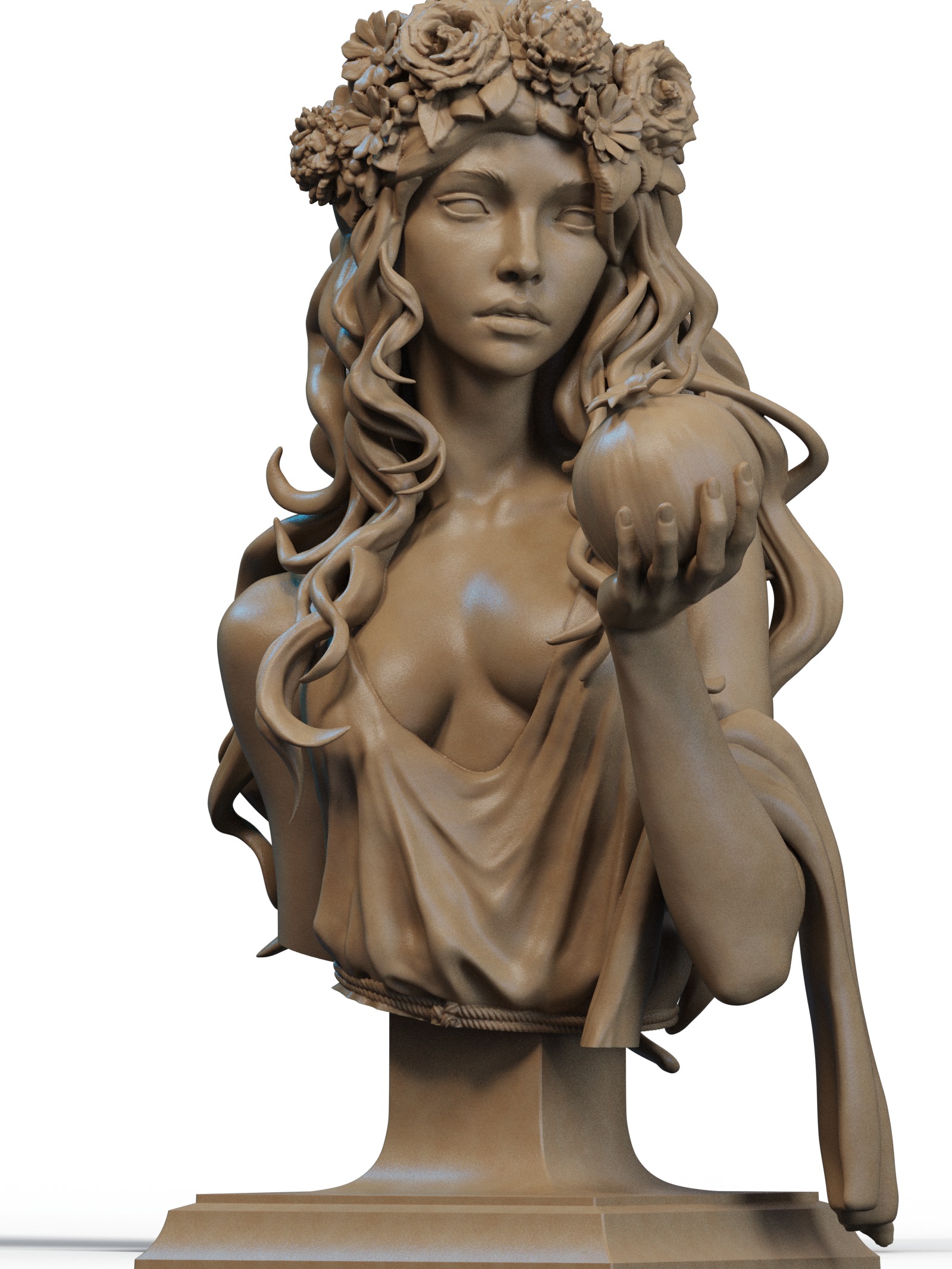 Persephone Bust 3D Print 3D print model_1