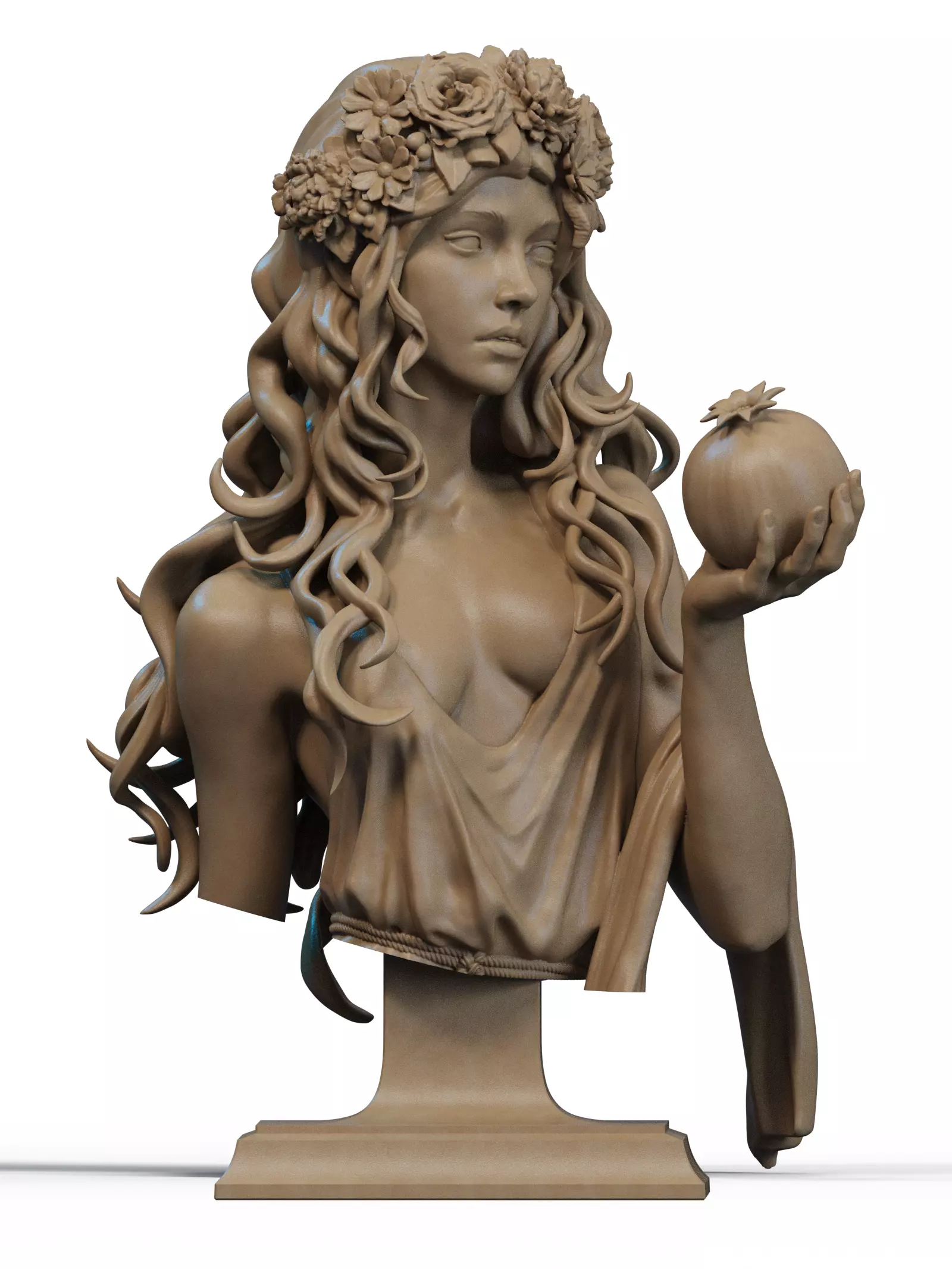 Persephone Bust 3D Print 3D print model_0