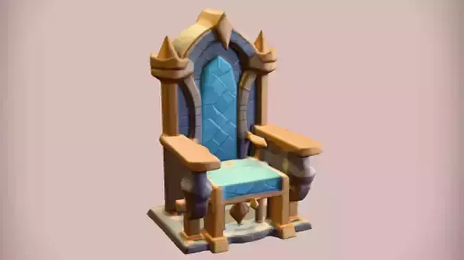 fantasy throne with ornate design