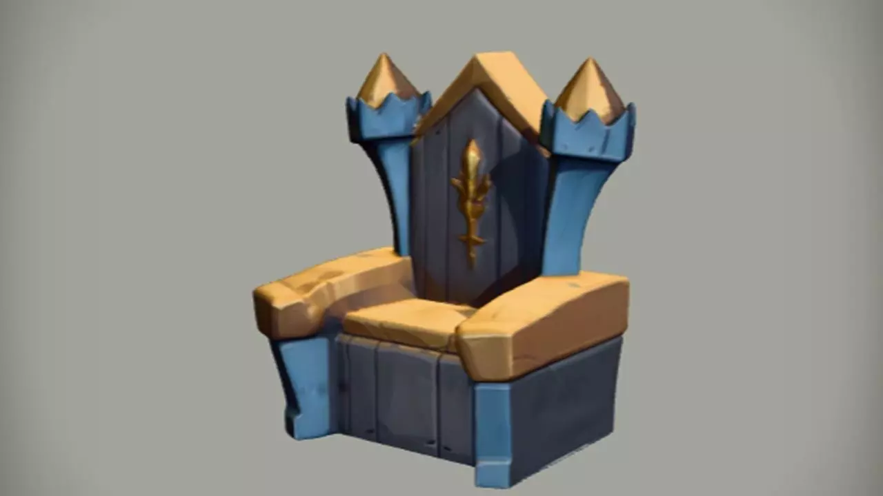 fantasy throne or chair 3D model_0