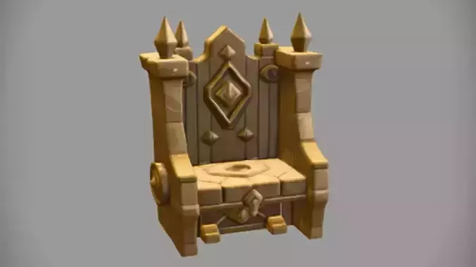 fantasy throne  3D Game Ready Model