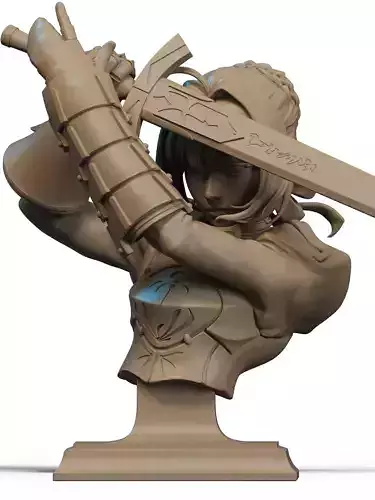 Saber Bust 3D Print
