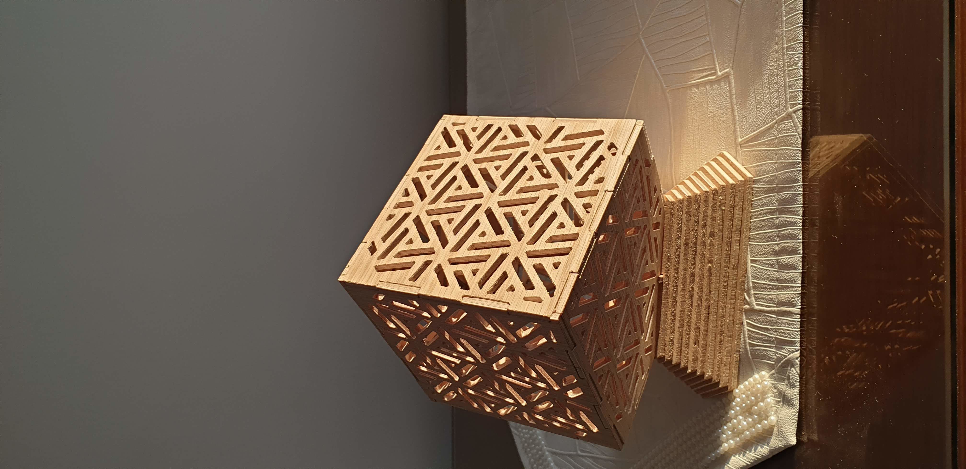 Shadow lights - Arabesque Wooden Box  3D model_6