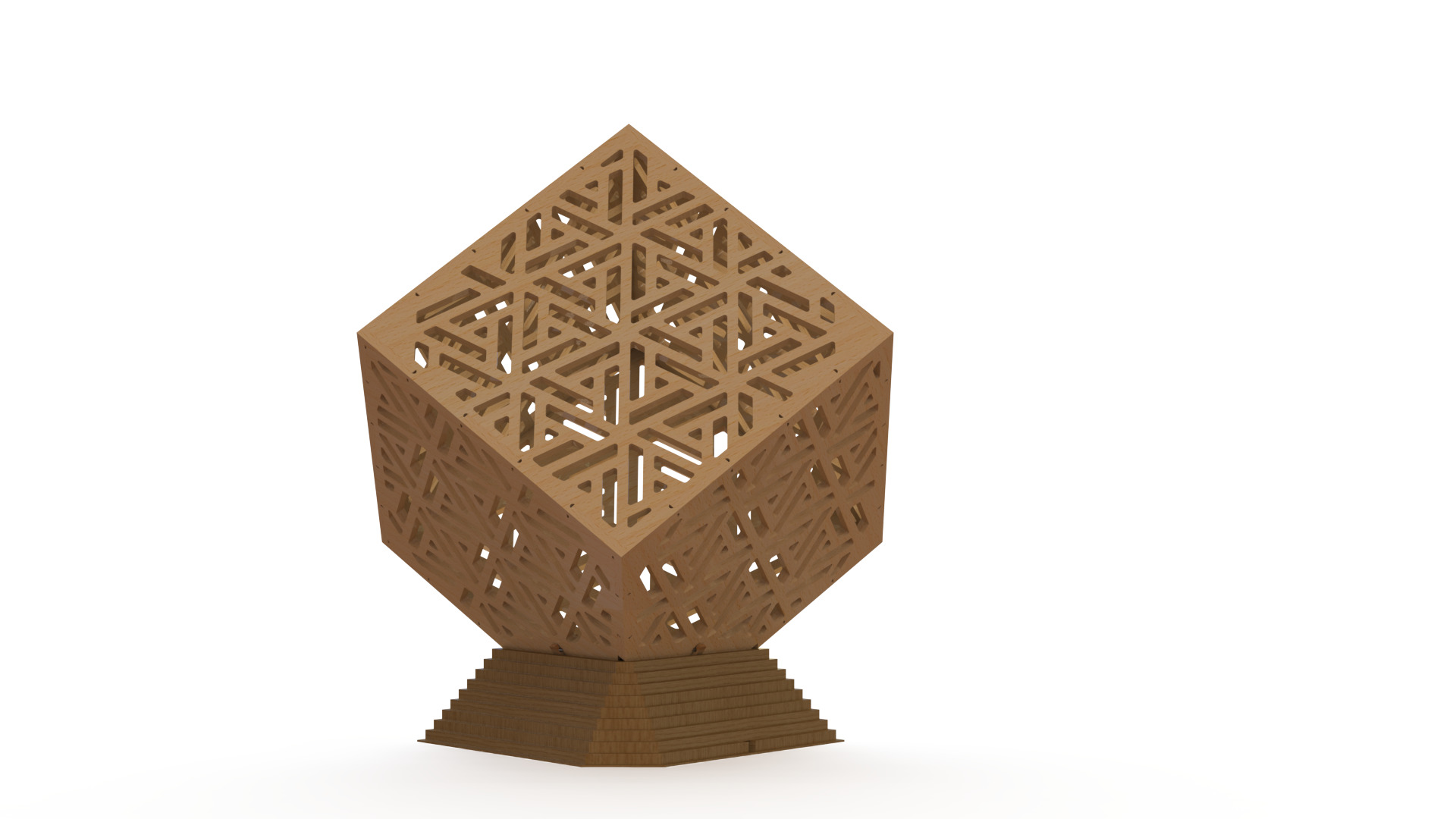 Shadow lights - Arabesque Wooden Box  3D model_19