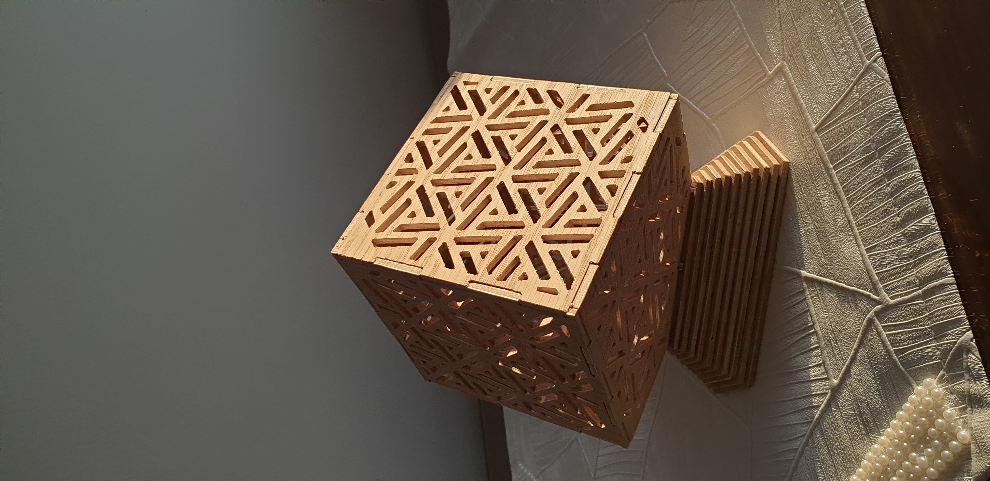 Shadow lights - Arabesque Wooden Box  3D model_7