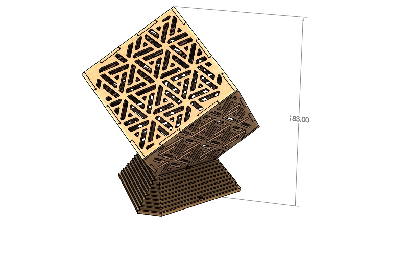 Shadow lights - Arabesque Wooden Box  3D model_20
