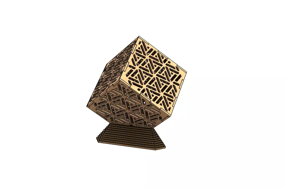 Shadow lights - Arabesque Wooden Box  3D model_0