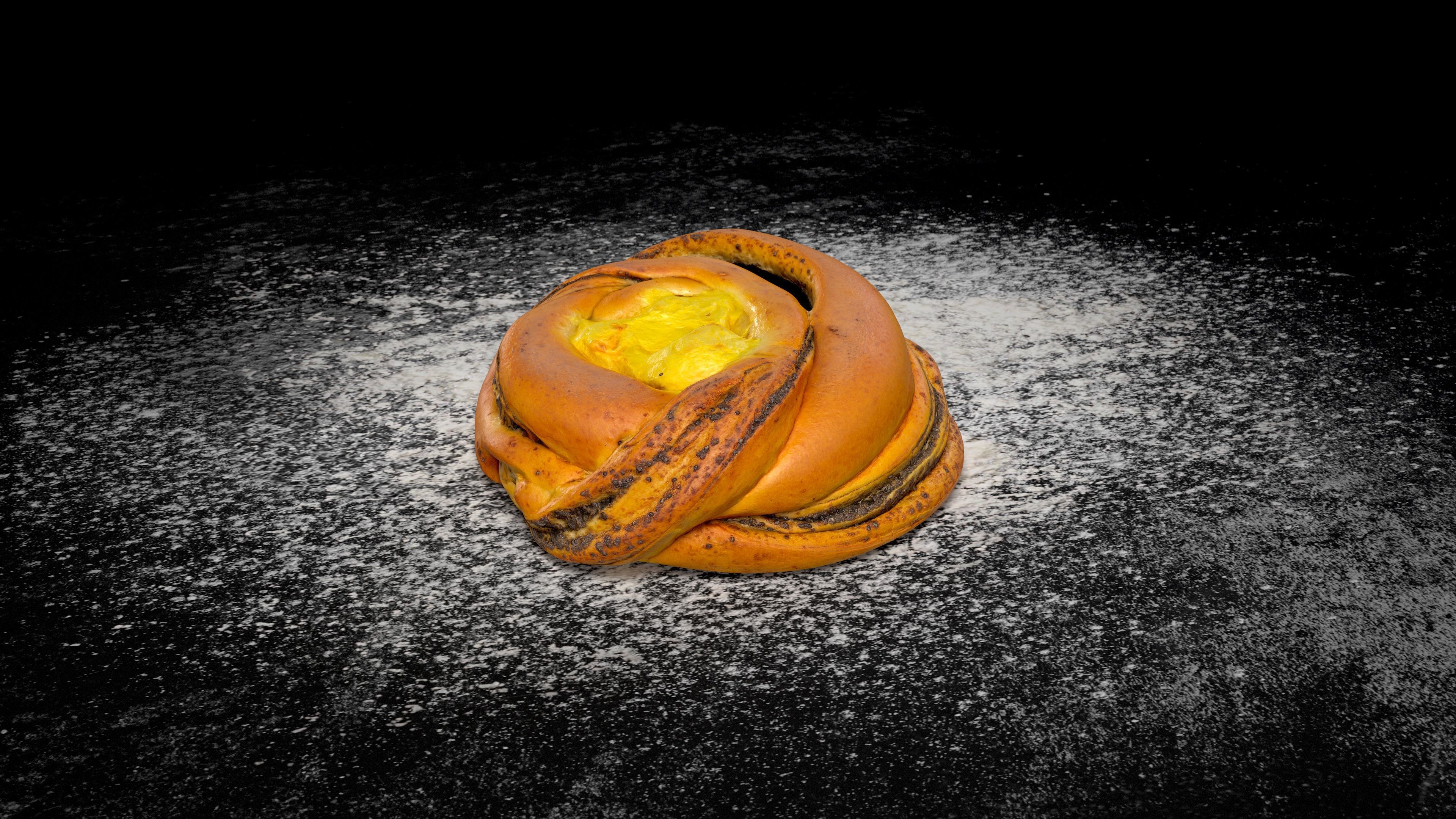 Bun with poppy seeds PBR Low-poly 3D model_5