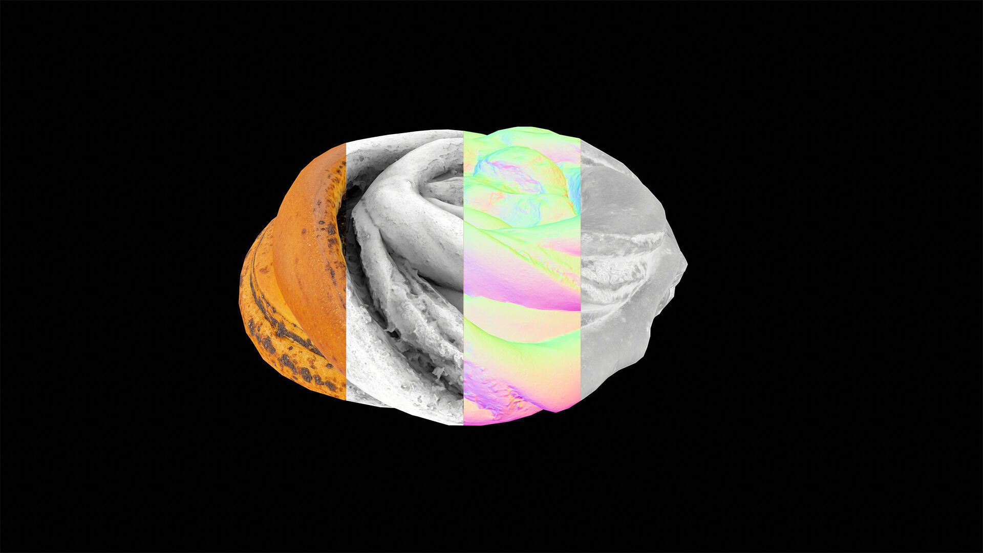 Bun with poppy seeds PBR Low-poly 3D model_17