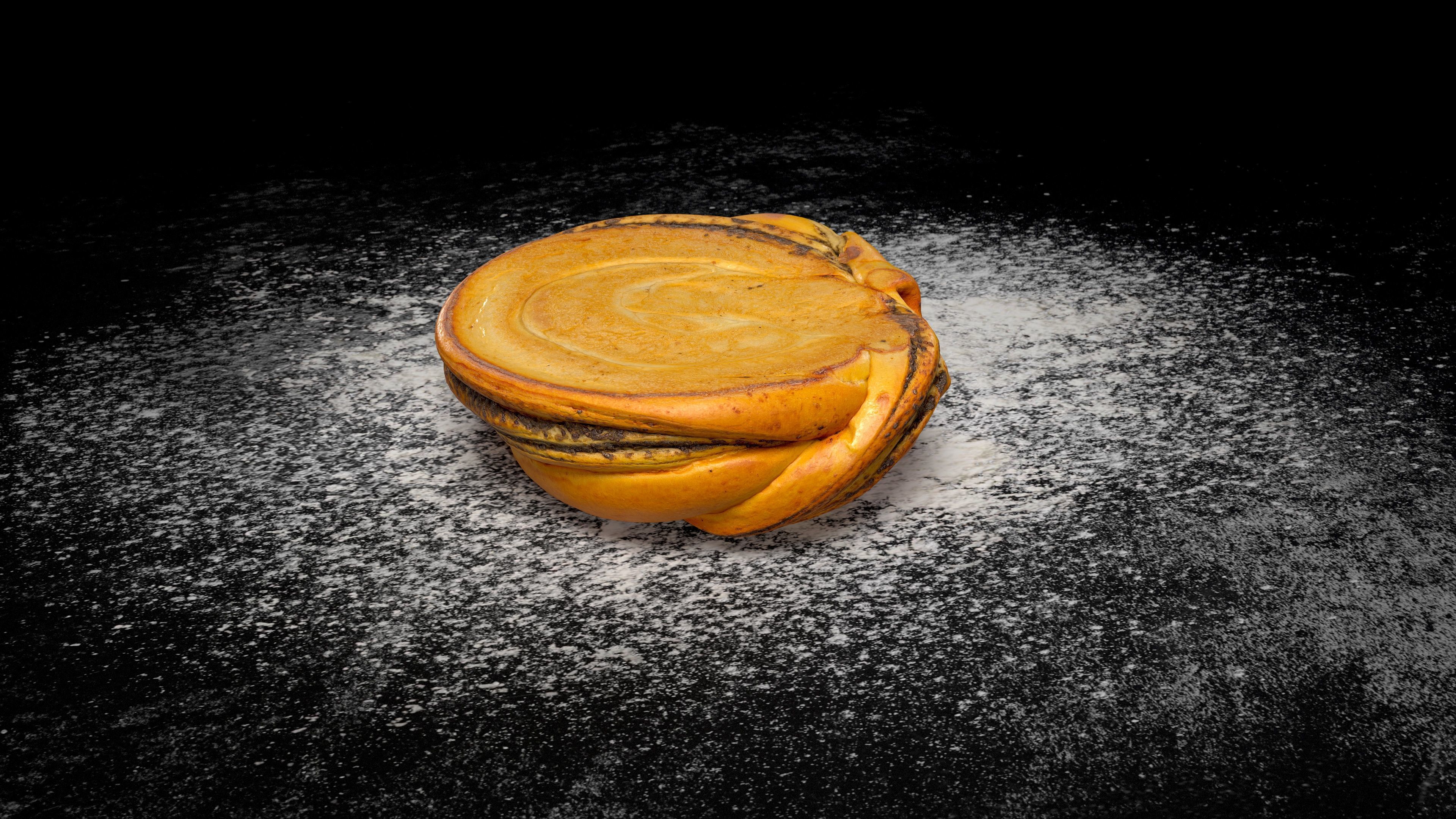 Bun with poppy seeds PBR Low-poly 3D model_14