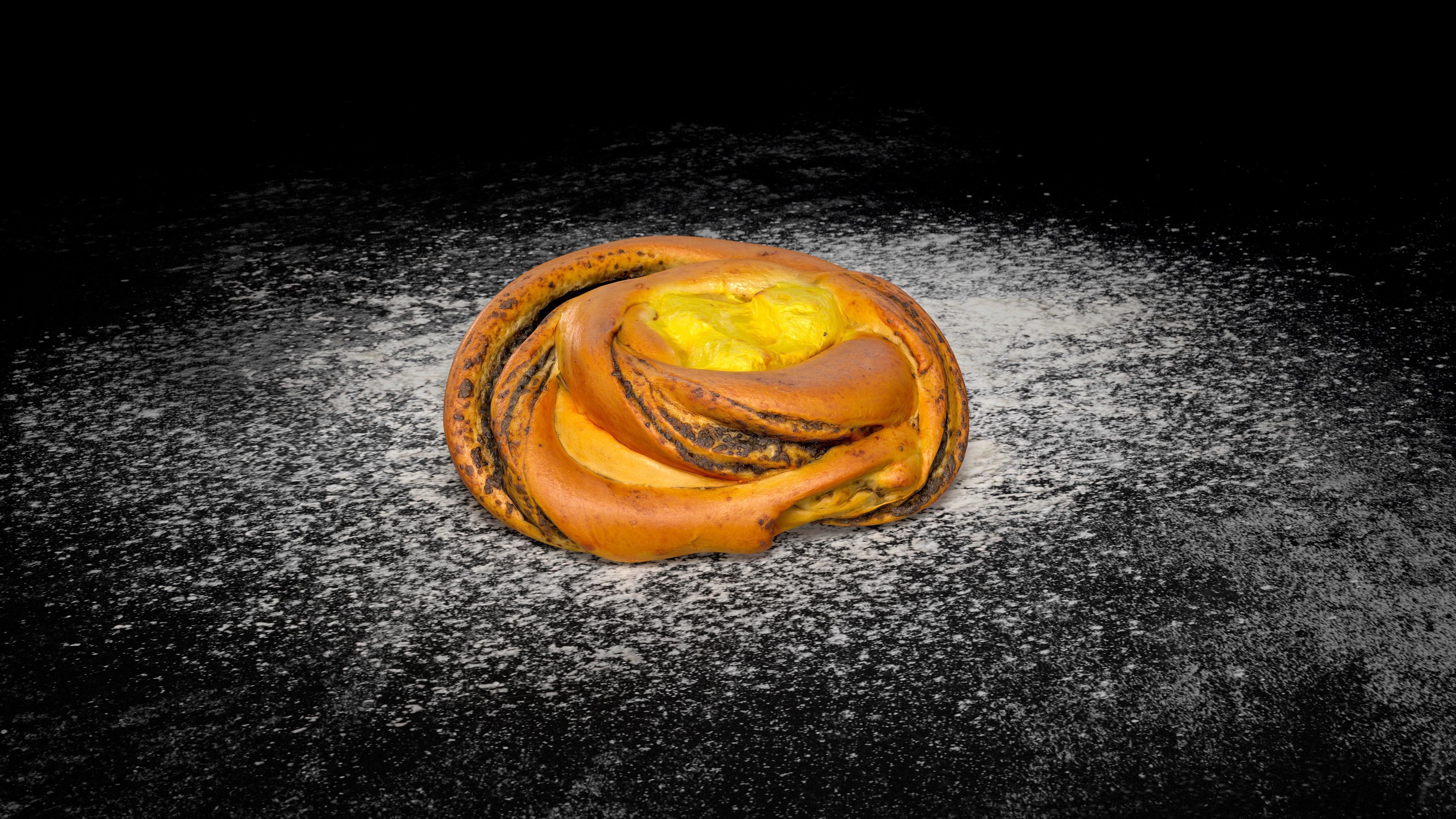 Bun with poppy seeds PBR Low-poly 3D model_7