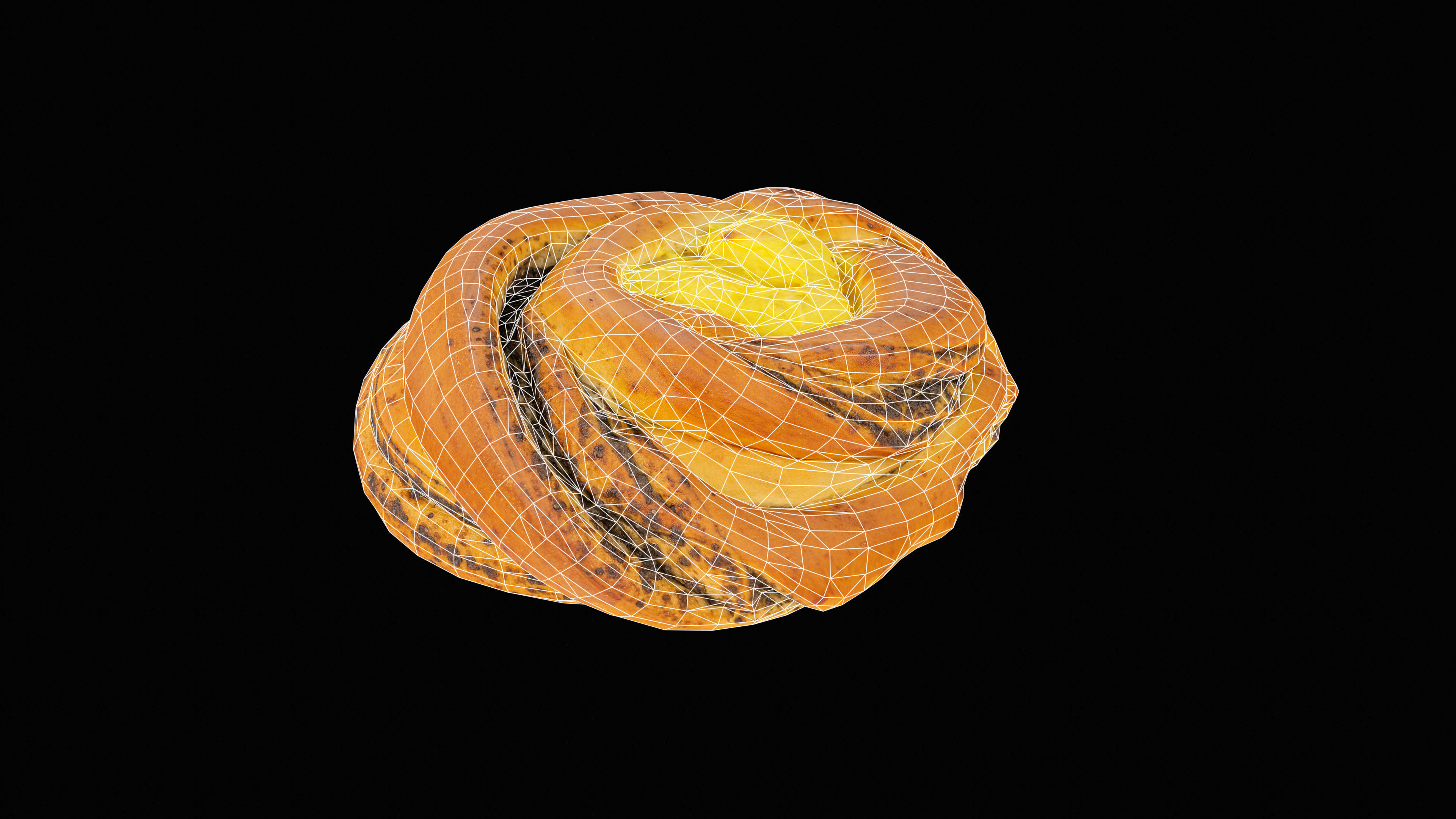 Bun with poppy seeds PBR Low-poly 3D model_16