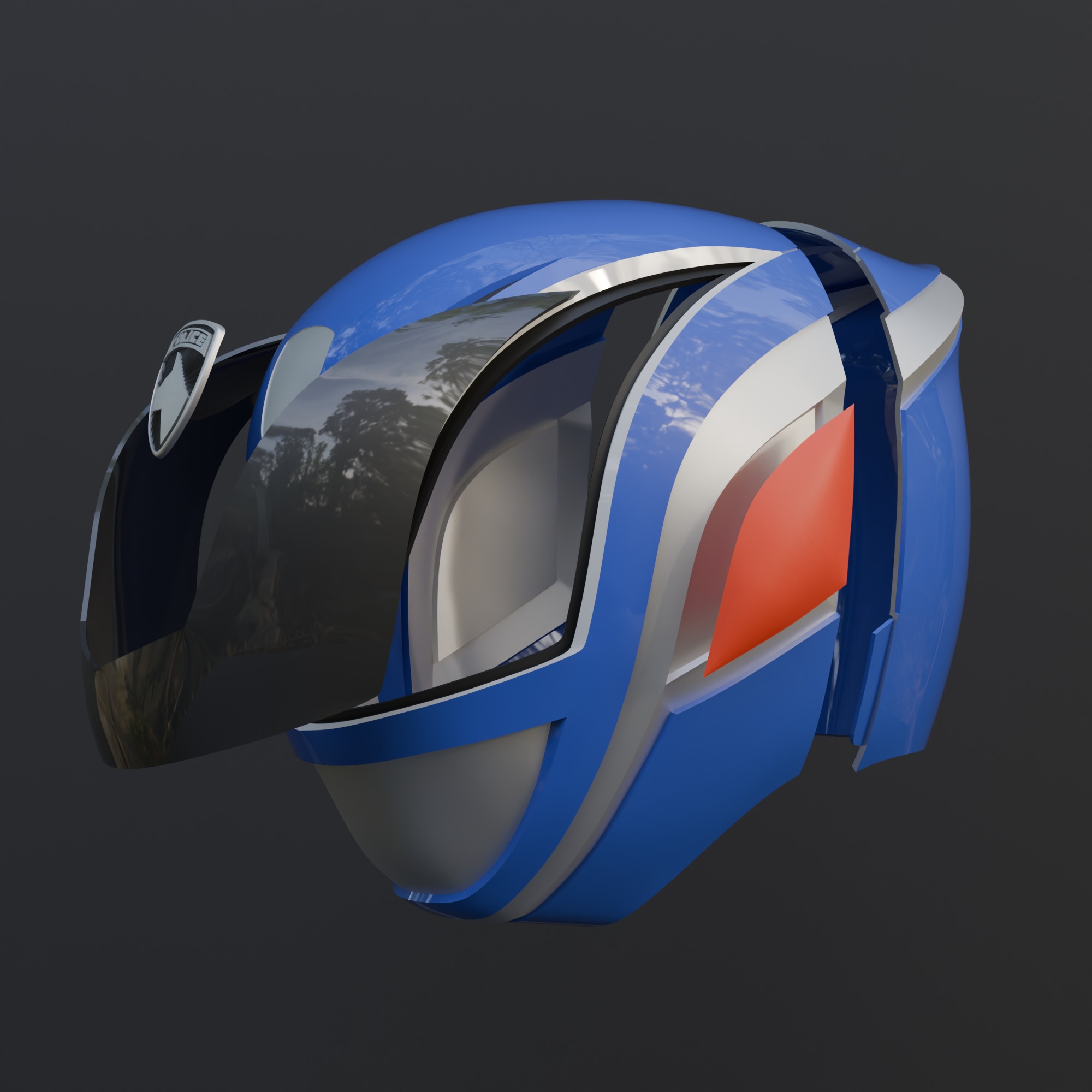 Power rangers SPD Dekaranger sentai Blue Wearable 3D print model_4