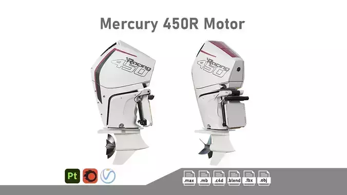 Mercury Racing 450R Outboard Motor 3D model