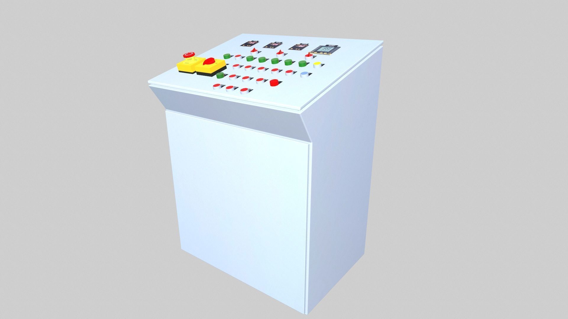 Control Panel Low-poly 3D model_3