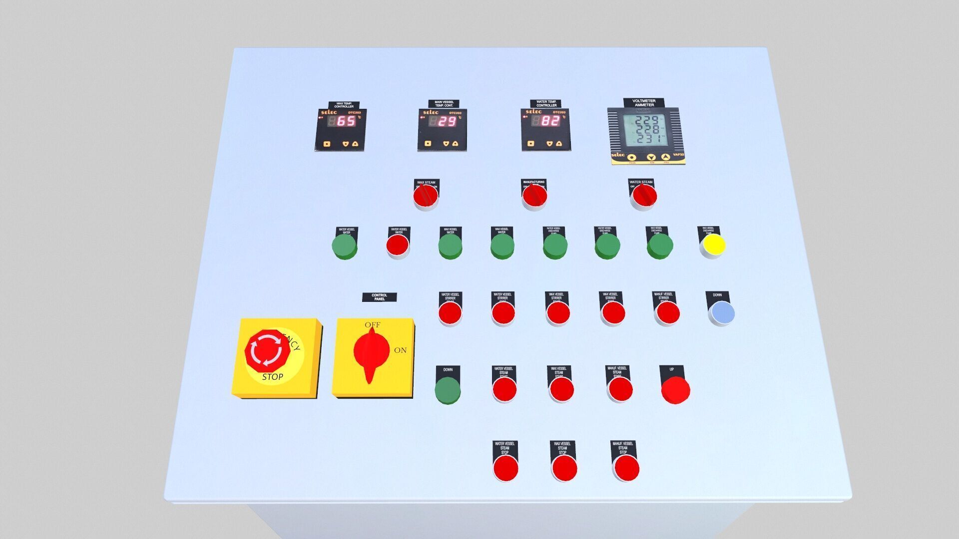 Control Panel Low-poly 3D model_12