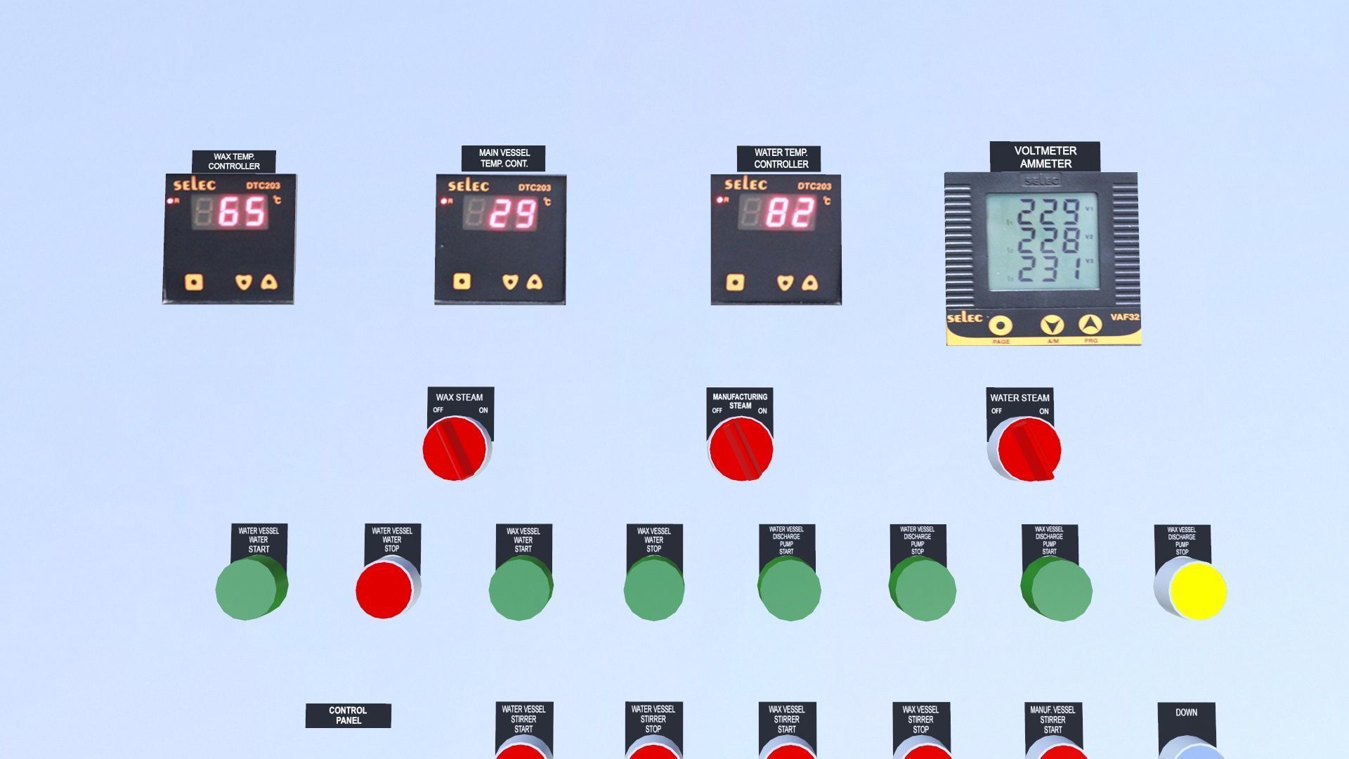 Control Panel Low-poly 3D model_7