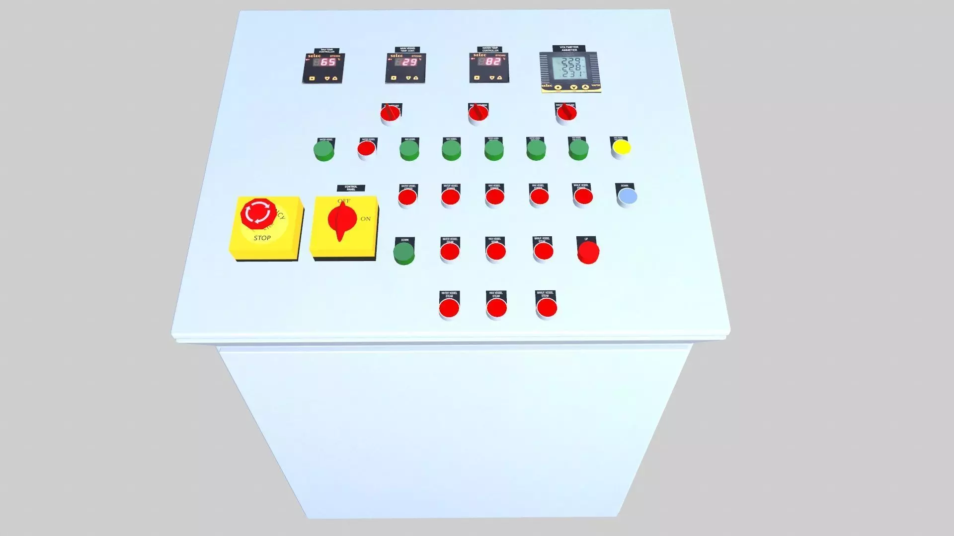 Control Panel Low-poly 3D model_0