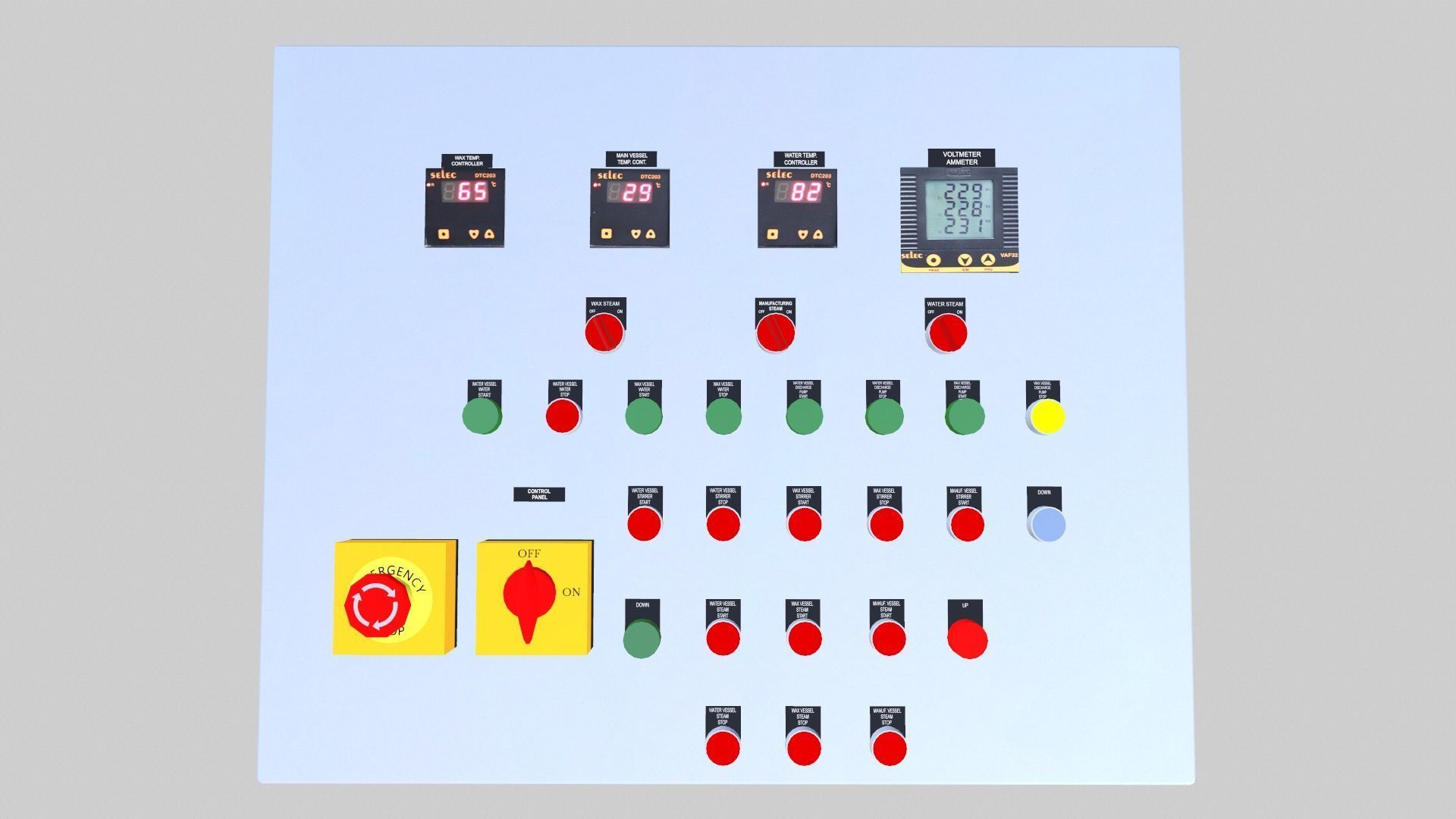 Control Panel Low-poly 3D model_6